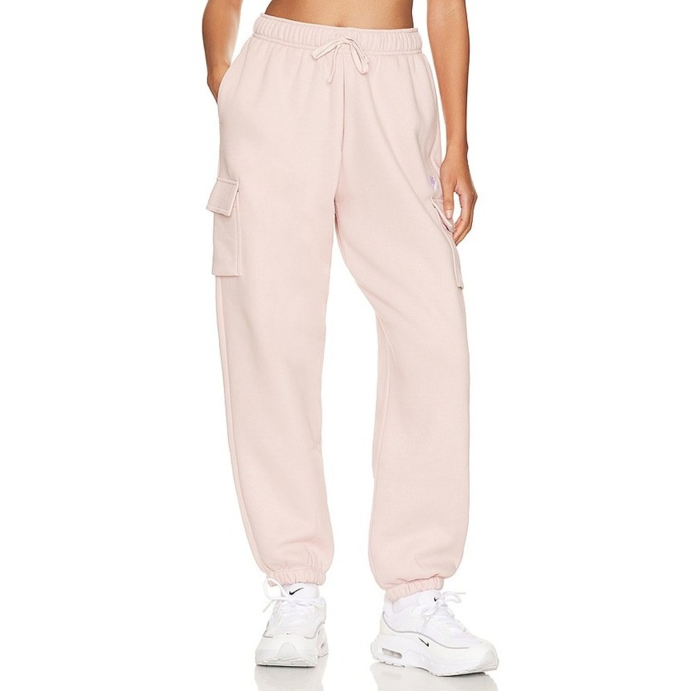 Nike Pants Womens XL NWT Sportswear Essential Fleece Cargo Pants Pink Oxford NSW